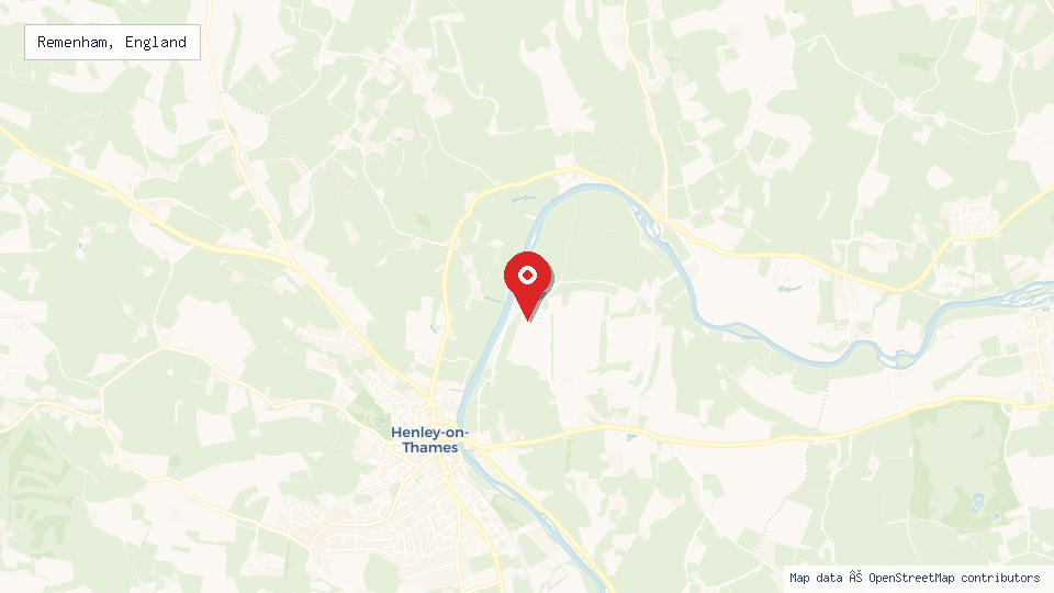 Street map of Remenham, England with location pin
