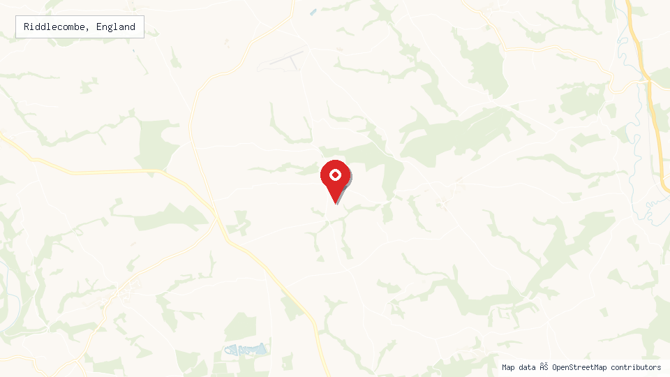 Street map of Riddlecombe, England with location pin