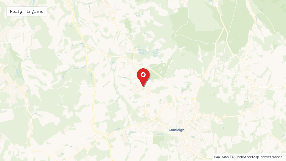 Street map of Rowly, England with location pin