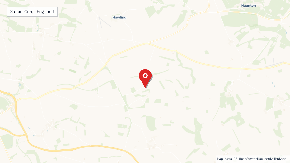 Street map of Salperton, England with location pin