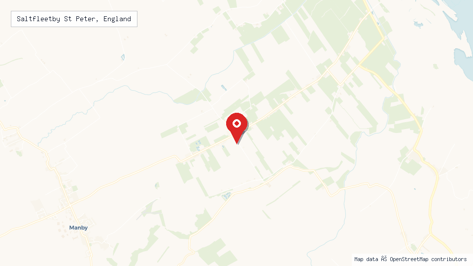 Street map of Saltfleetby St Peter, England with location pin