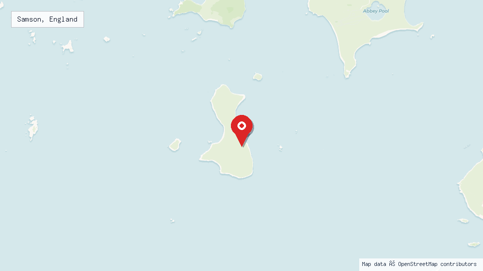 Street map of Samson, England with location pin