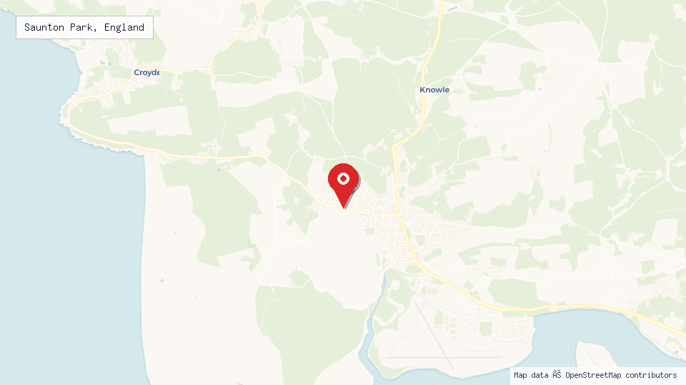 Street map of Saunton Park, England with location pin