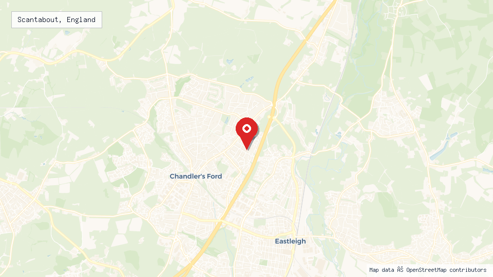 Street map of Scantabout, England with location pin