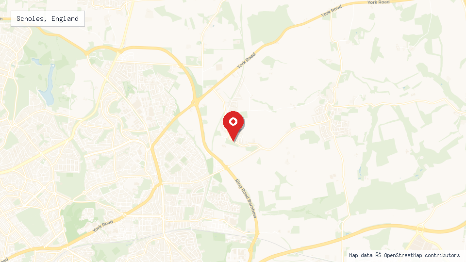 Street map of Scholes, England with location pin