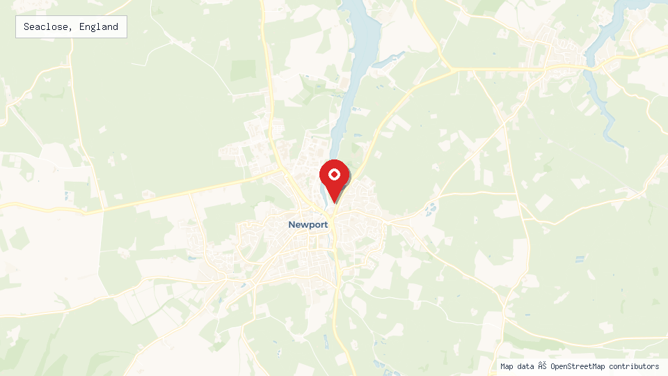 Street map of Seaclose, England with location pin