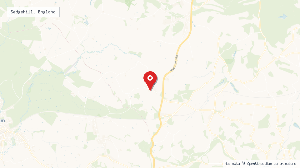 Street map of Sedgehill, England with location pin
