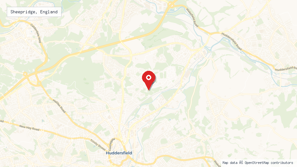 Street map of Sheepridge, England with location pin