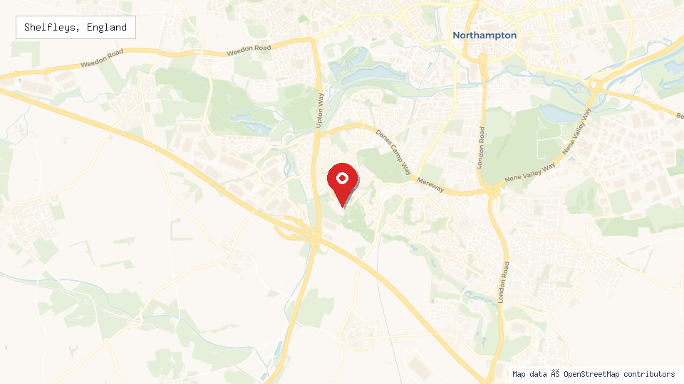 Street map of Shelfleys, England with location pin