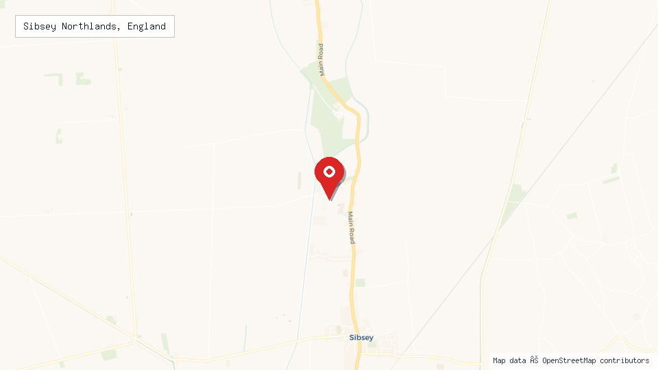 Street map of Sibsey Northlands, England with location pin