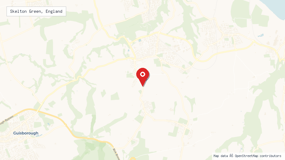 Street map of Skelton Green, England with location pin