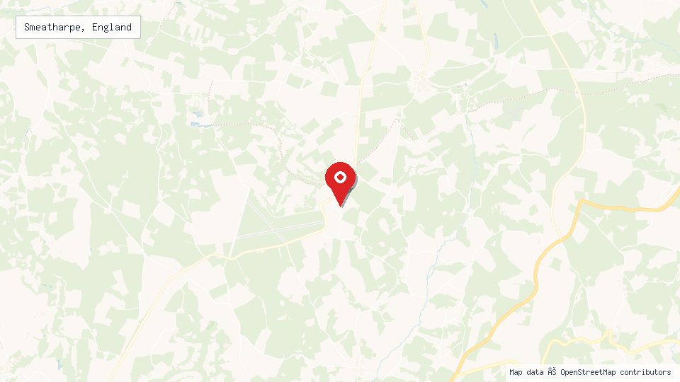 Street map of Smeatharpe, England with location pin
