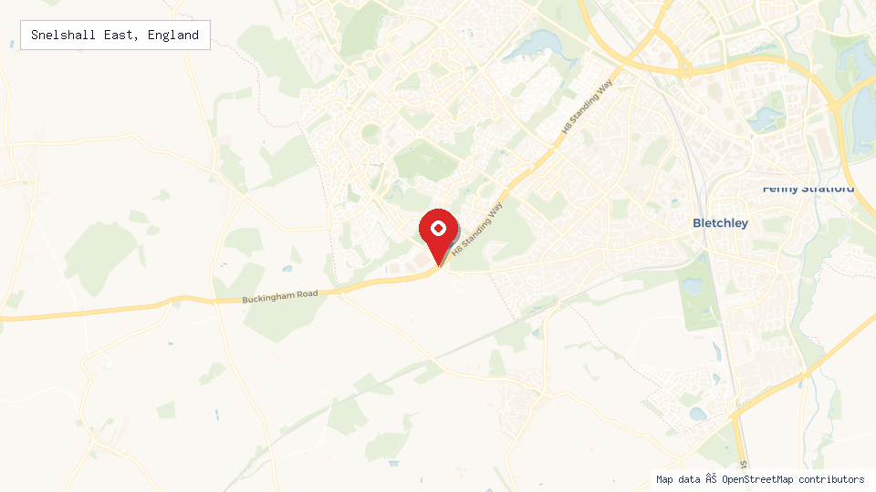 Street map of Snelshall East, England with location pin