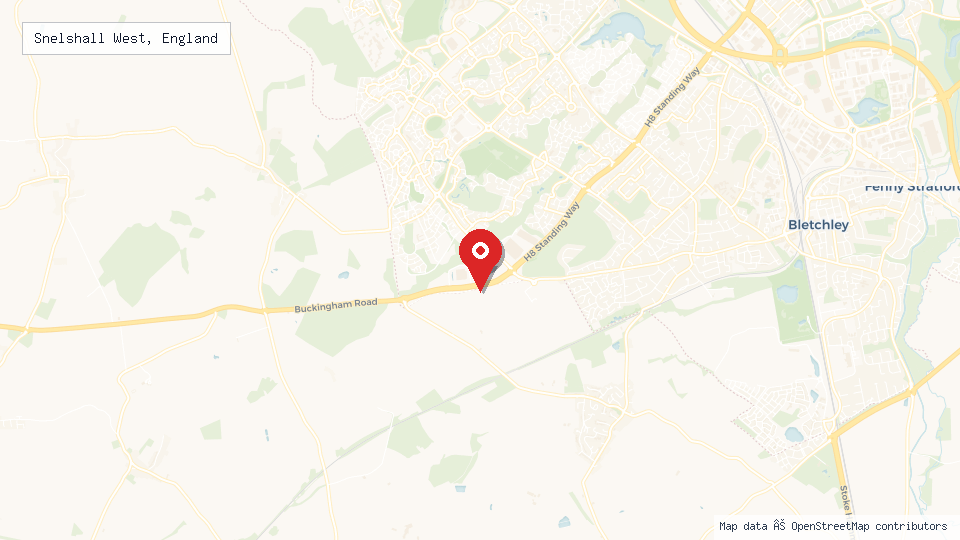 Street map of Snelshall West, England with location pin