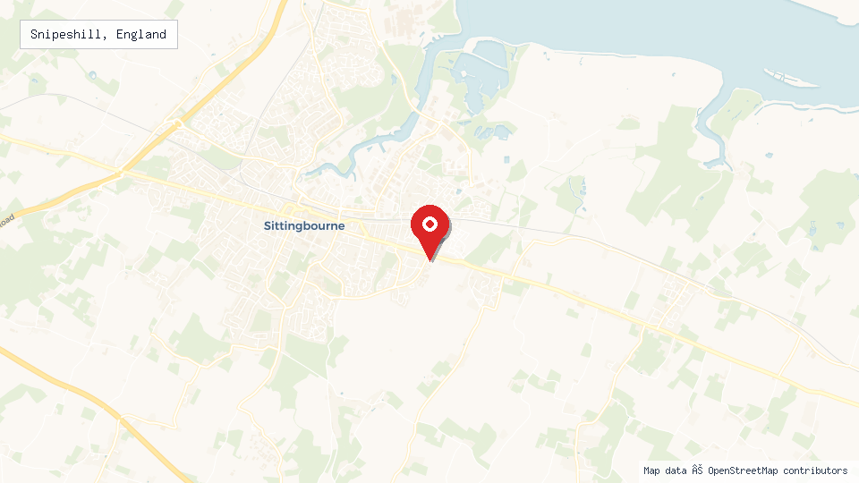 Street map of Snipeshill, England with location pin