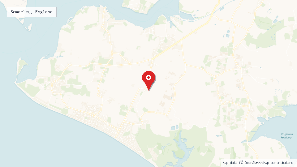 Street map of Somerley, England with location pin