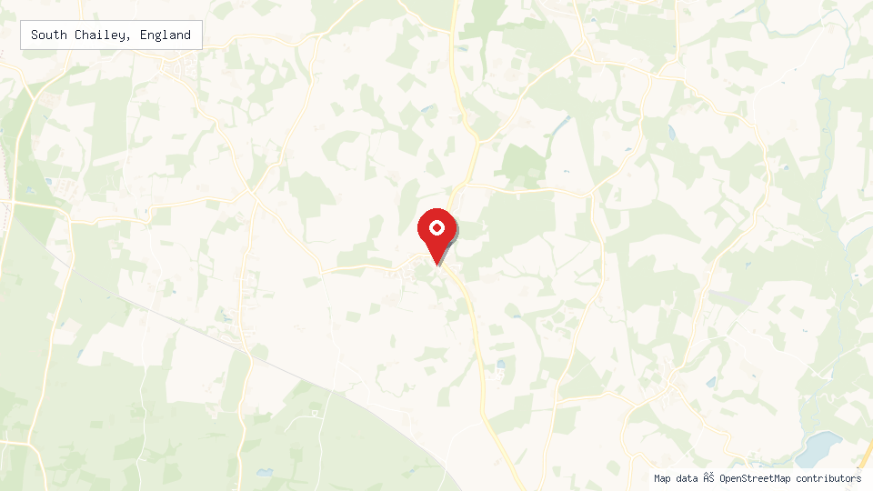 Street map of South Chailey, England with location pin