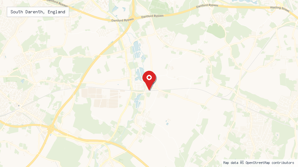 Street map of South Darenth, England with location pin