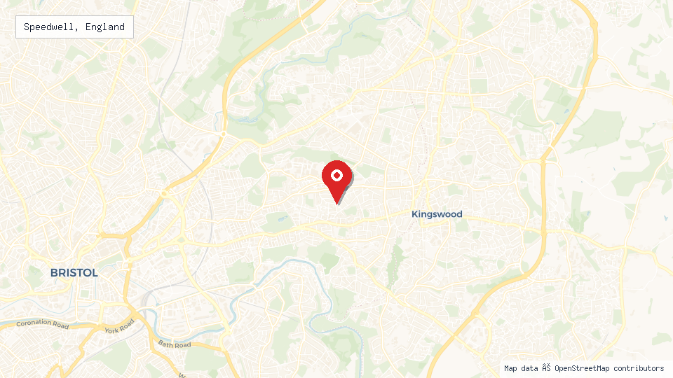 Street map of Speedwell, England with location pin