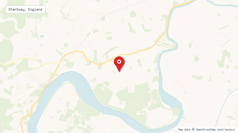 Street map of Stantway, England with location pin