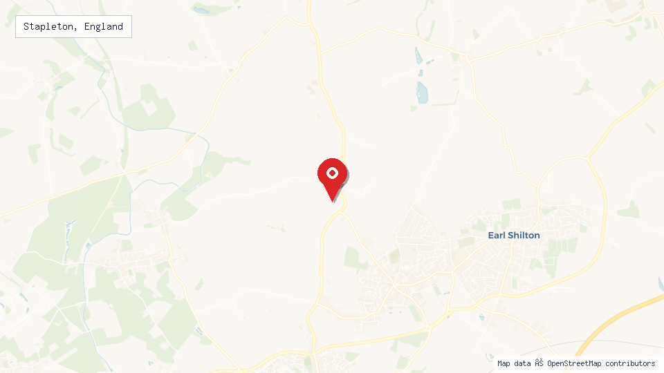 Street map of Stapleton, England with location pin