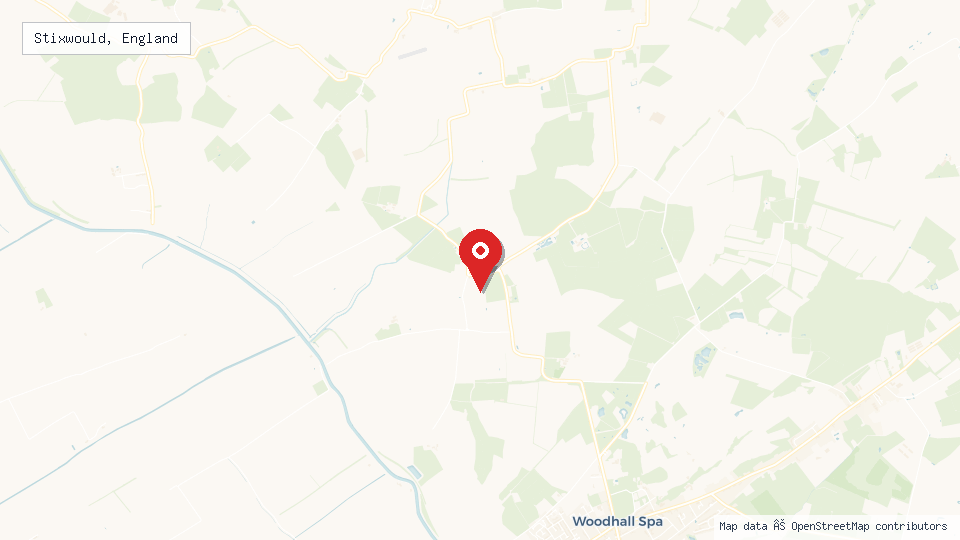 Street map of Stixwould, England with location pin
