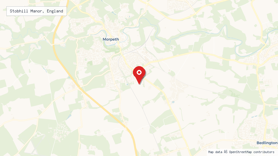 Street map of Stobhill Manor, England with location pin