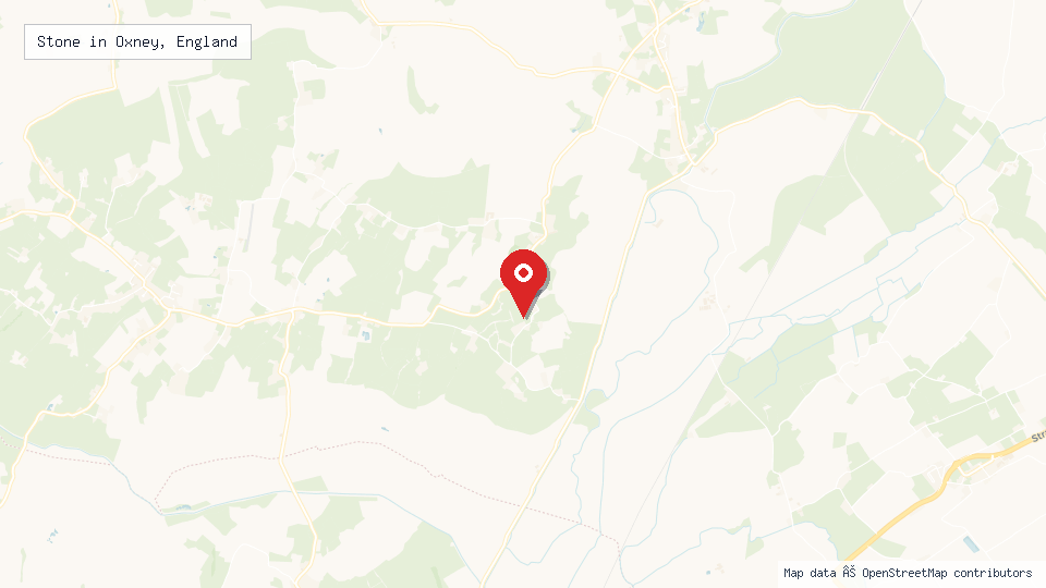 Street map of Stone in Oxney, England with location pin