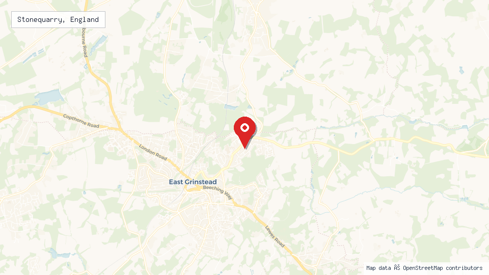 Street map of Stonequarry, England with location pin