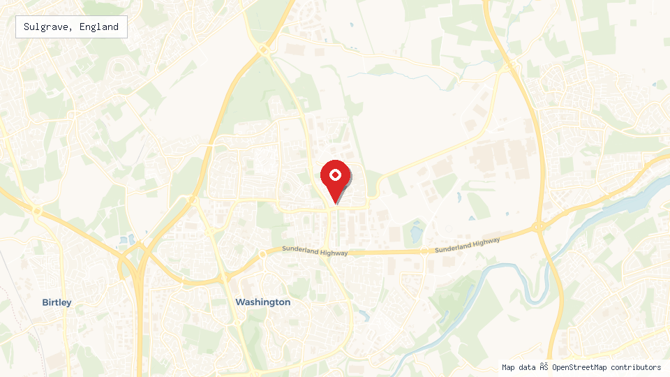 Street map of Sulgrave, England with location pin