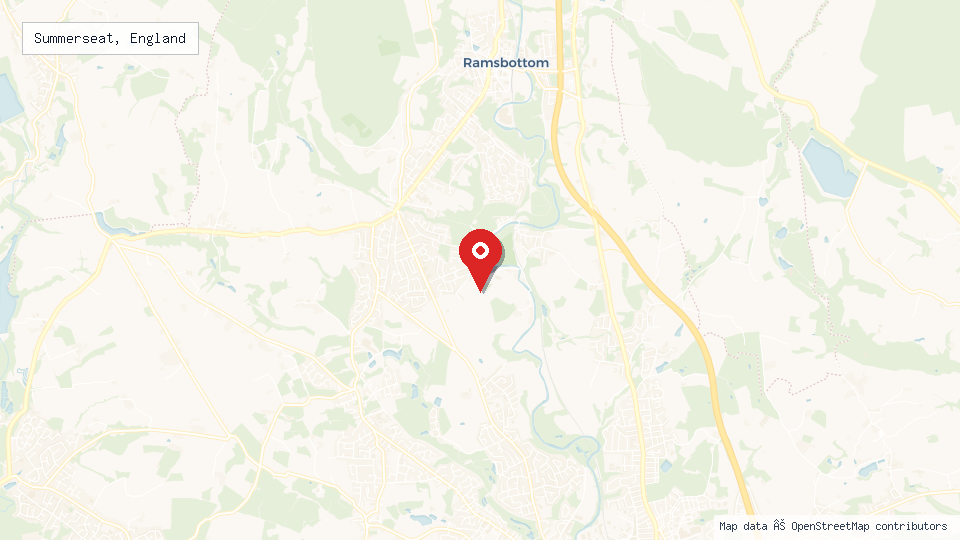 Street map of Summerseat, England with location pin