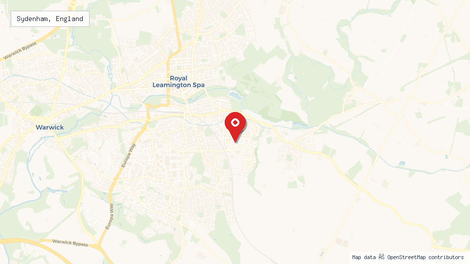 Street map of Sydenham, England with location pin