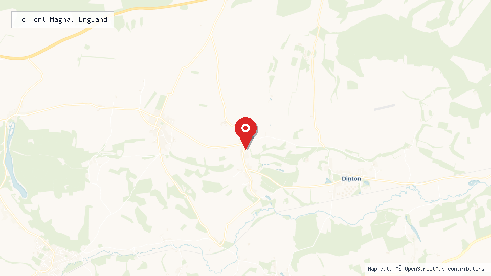 Street map of Teffont Magna, England with location pin