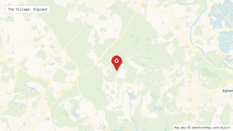 Street map of The Village, England with location pin