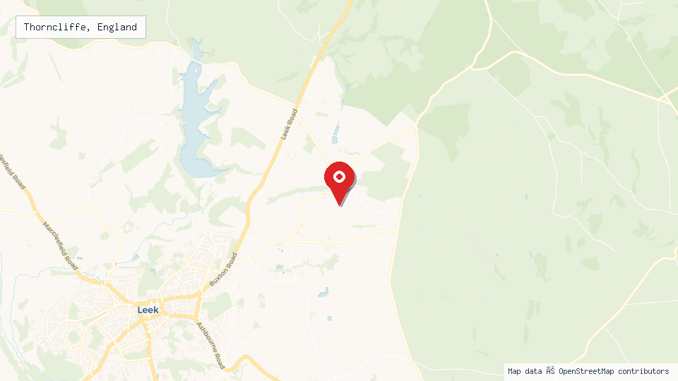 Street map of Thorncliffe, England with location pin
