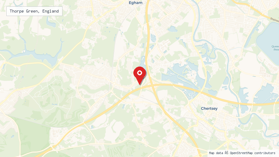 Street map of Thorpe Green, England with location pin