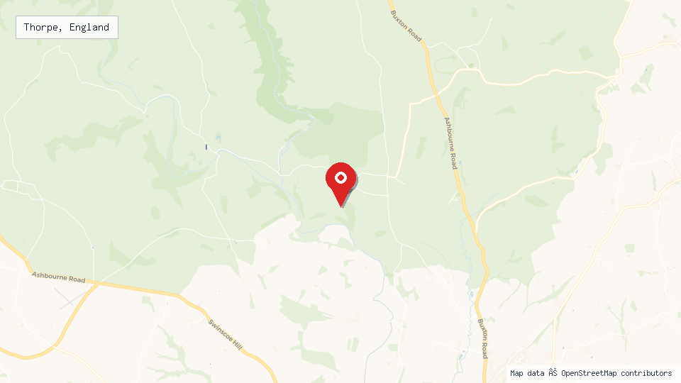 Street map of Thorpe, England with location pin