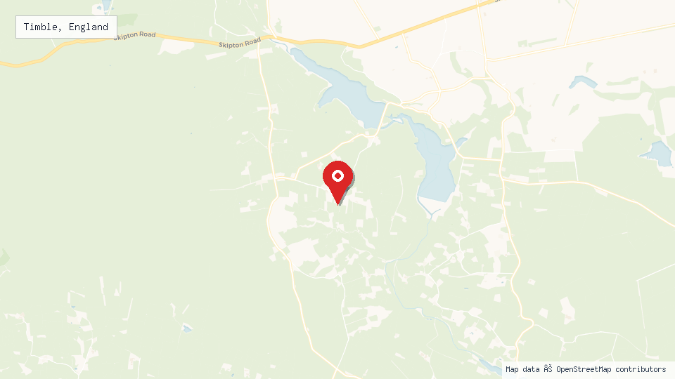 Street map of Timble, England with location pin