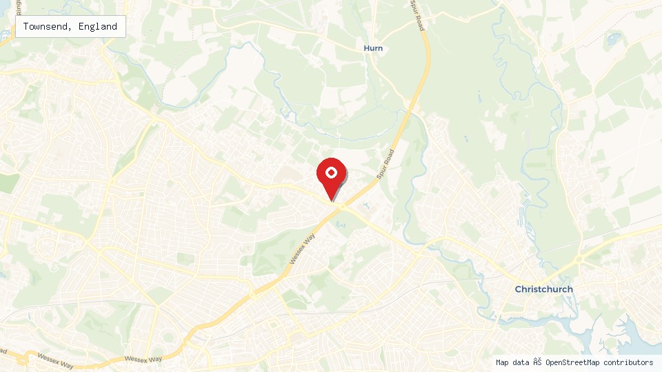 Street map of Townsend, England with location pin