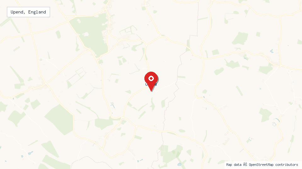 Street map of Upend, England with location pin
