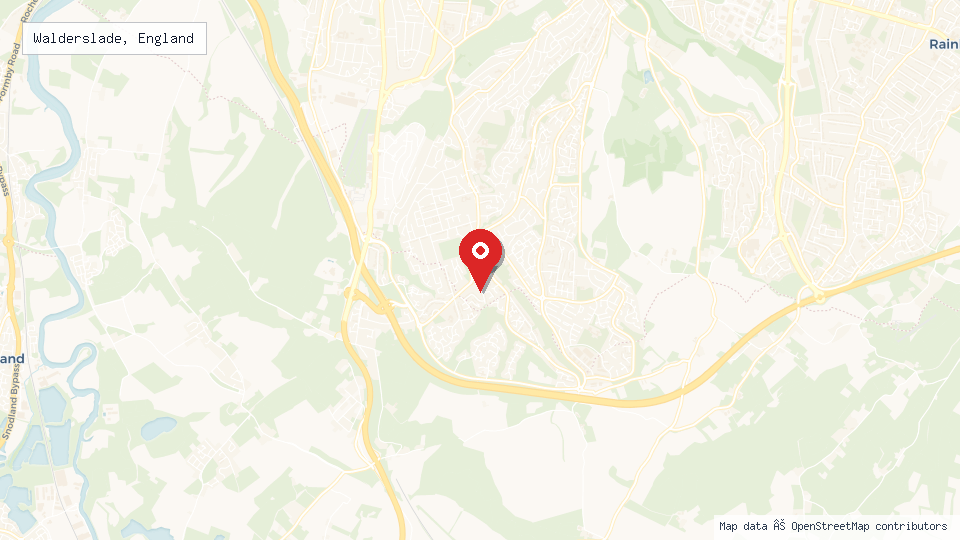 Street map of Walderslade, England with location pin