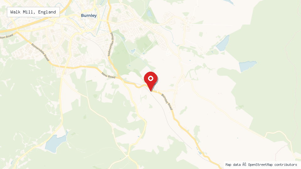 Street map of Walk Mill, England with location pin