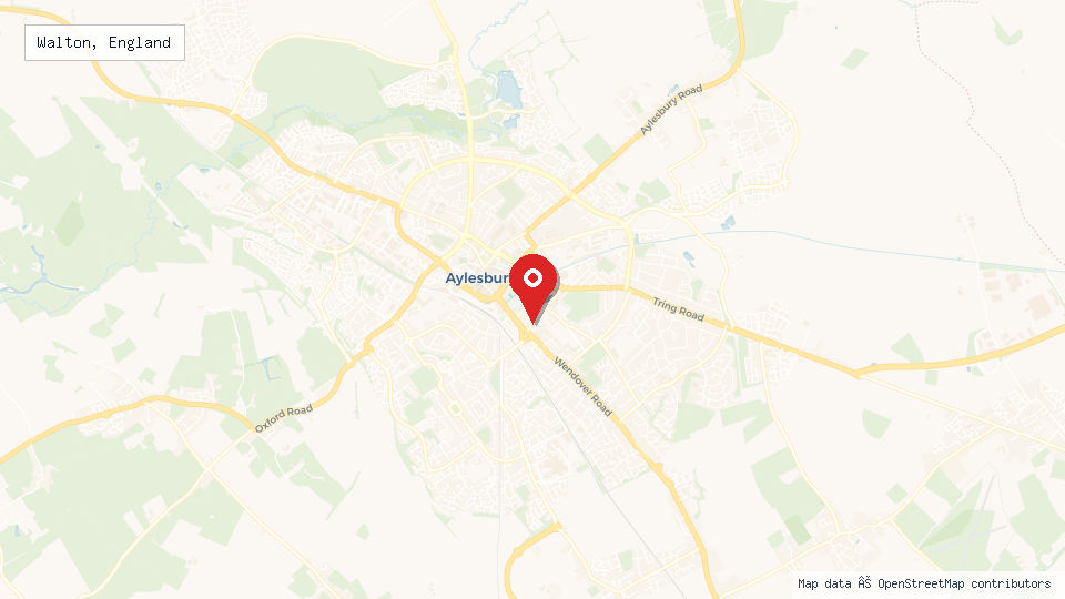 Street map of Walton, England with location pin