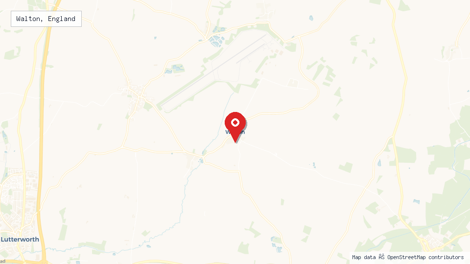 Street map of Walton, England with location pin