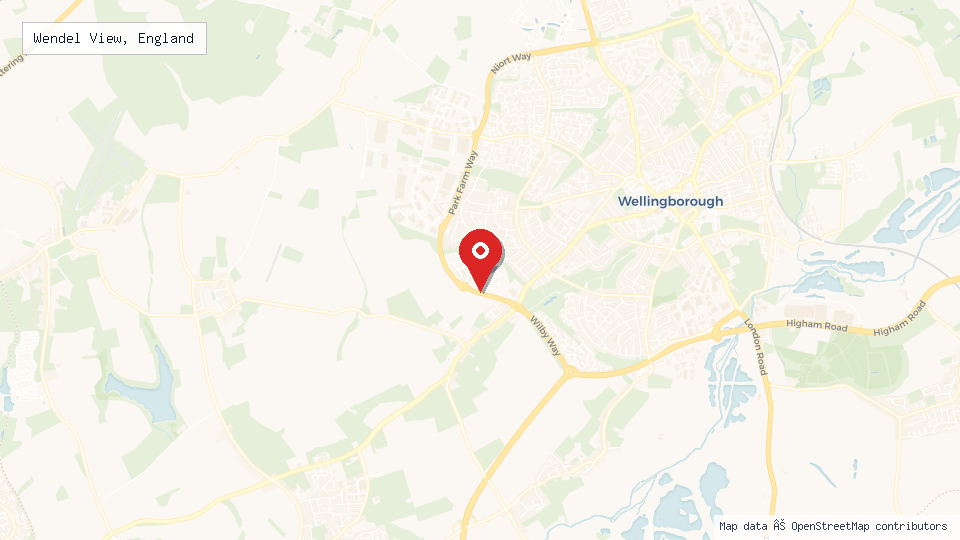 Street map of Wendel View, England with location pin