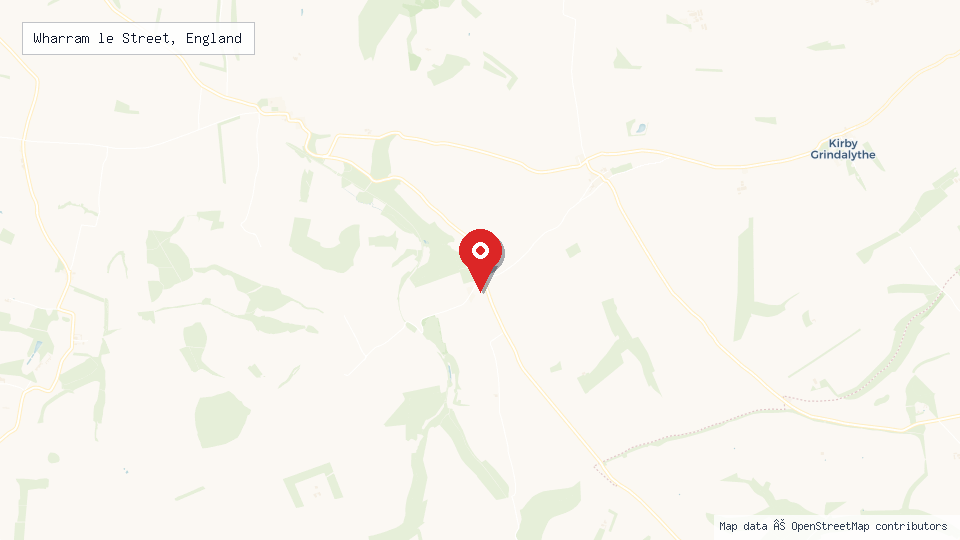 Street map of Wharram le Street, England with location pin