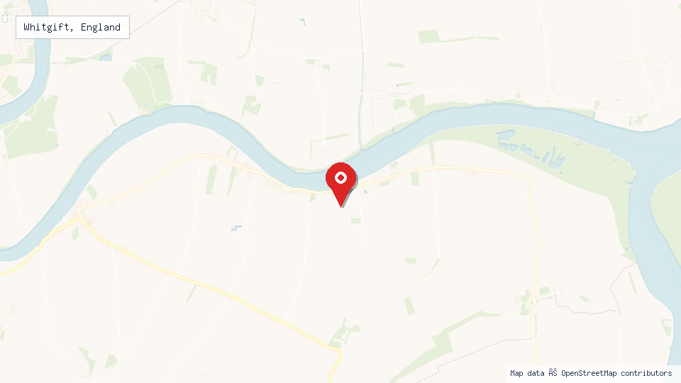 Street map of Whitgift, England with location pin