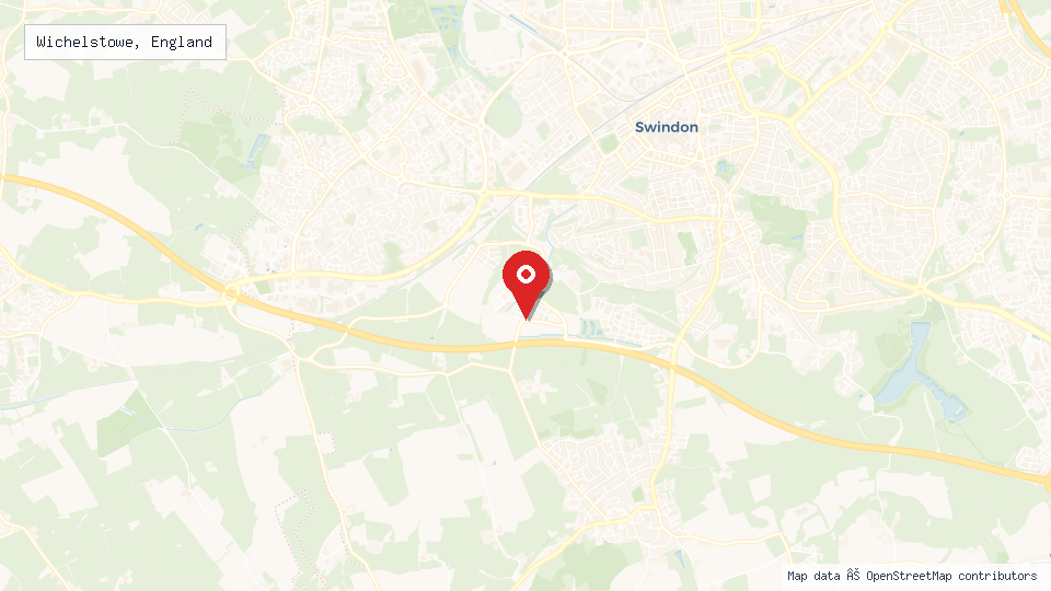 Street map of Wichelstowe, England with location pin