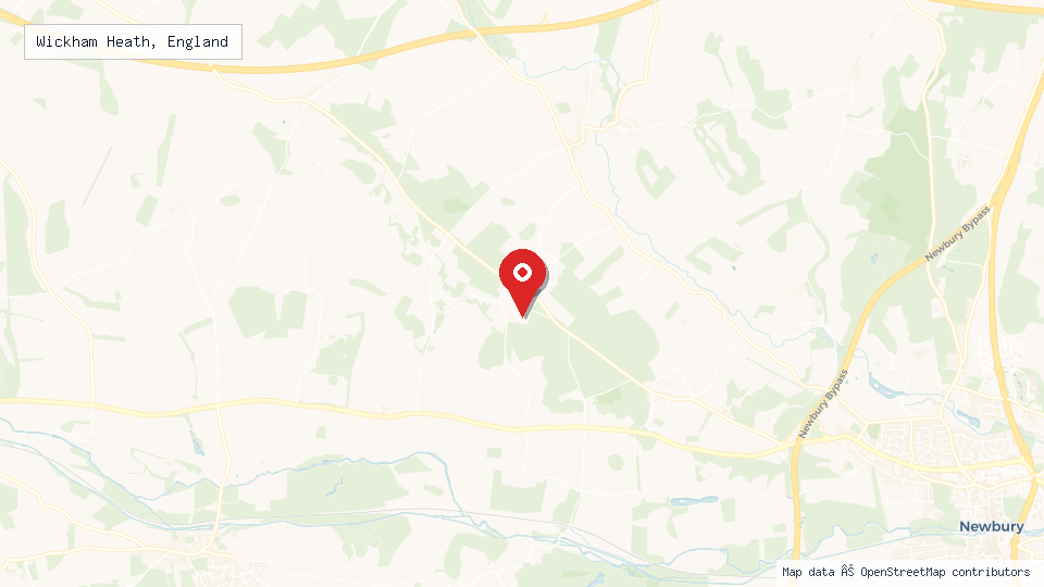 Street map of Wickham Heath, England with location pin