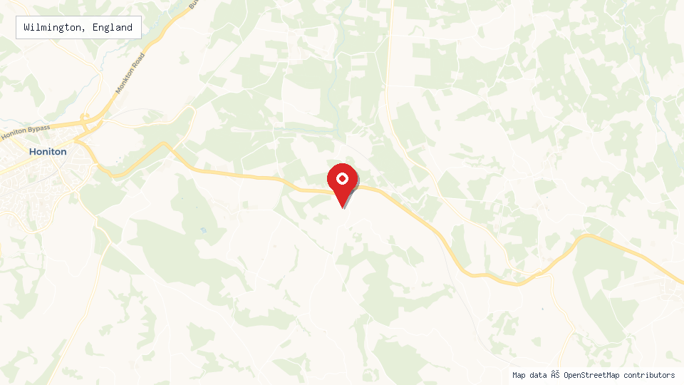 Street map of Wilmington, England with location pin